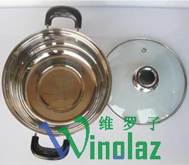 Double handle milk pan