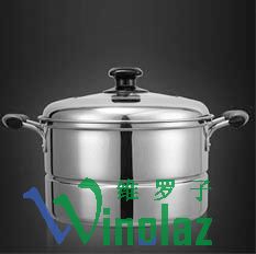 26CM silver collar height multi-purpose steamer pot..