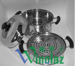 26CM silver collar combination of multi-purpose pot..