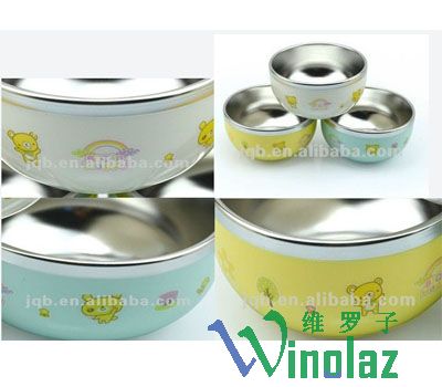 Stainless steel children with mixing bowl