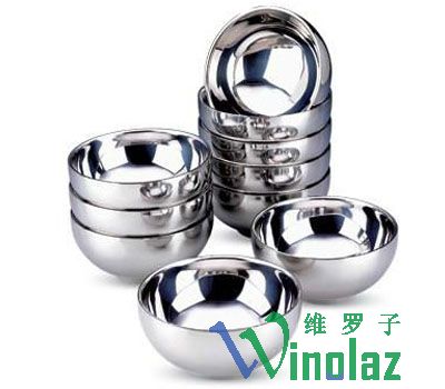 Stainless steel double bowl